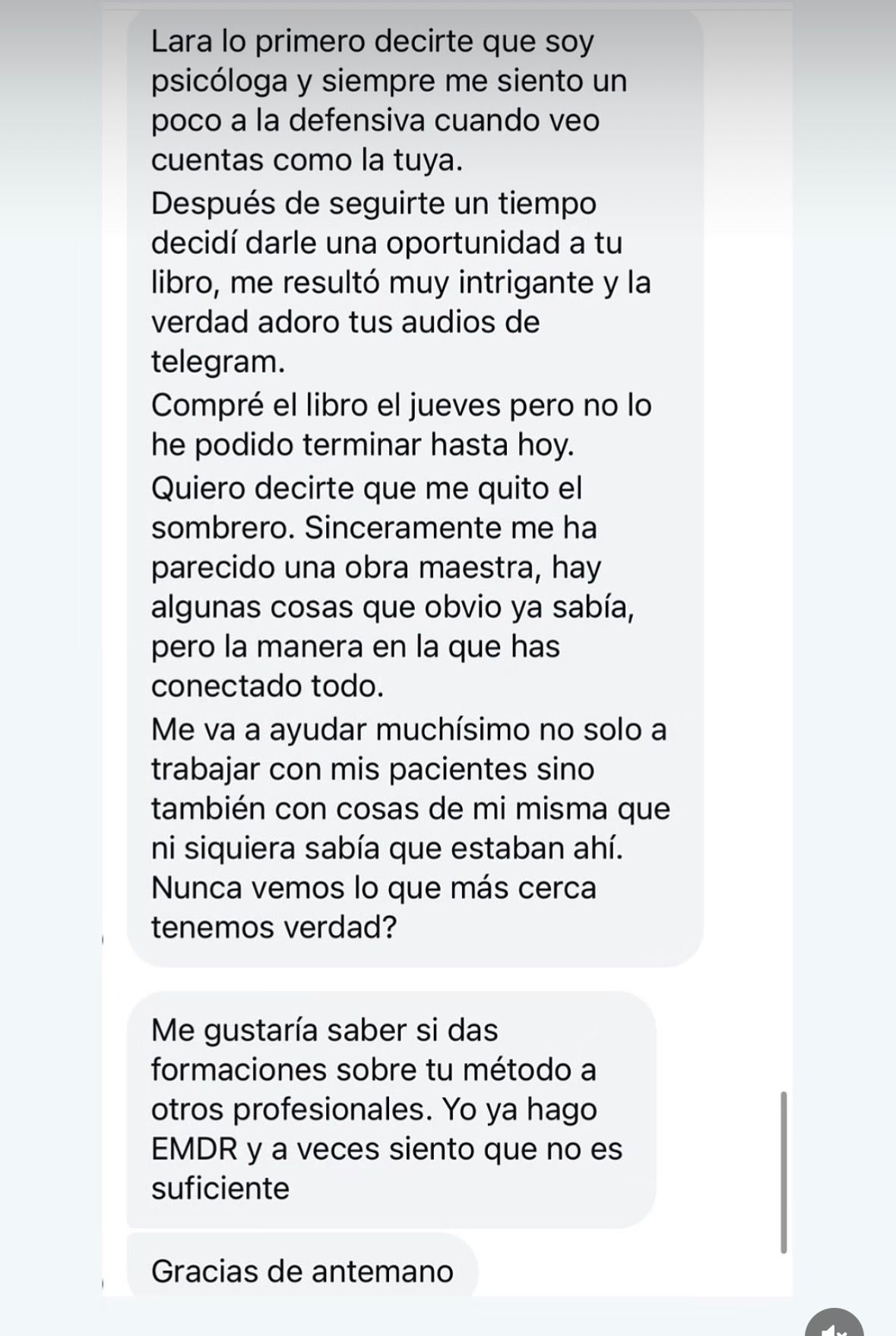 Psicóloga: me ha parecido una obra maestra